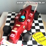 Cake con forma de coche de Fórmula 1